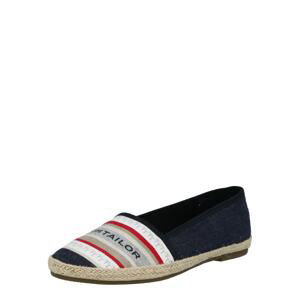 TOM TAILOR Espadrilky  noční modrá / šedá / červená / bílá