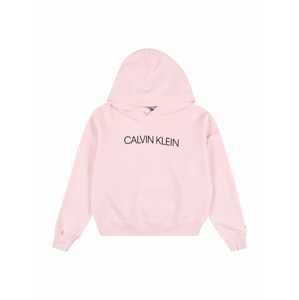 Calvin Klein Jeans Mikina  růžová / černá
