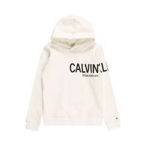 Calvin Klein Jeans Mikina  offwhite / černá
