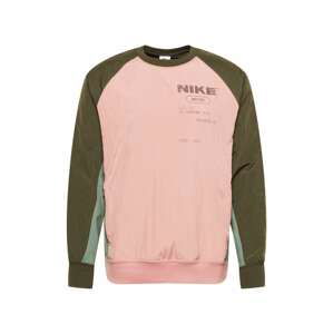 Nike Sportswear Mikina  světle růžová / mátová / olivová