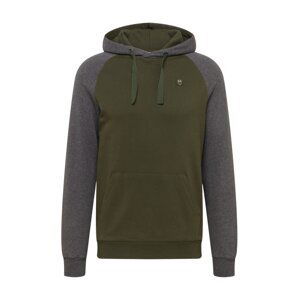 KnowledgeCotton Apparel Mikina  khaki / šedý melír