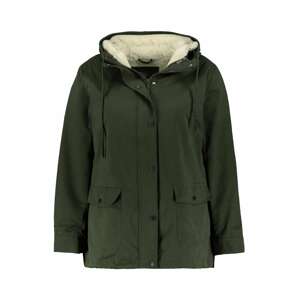 Ulla Popken Zimní parka  khaki / krémová