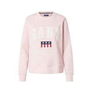 GANT Mikina  pink / bílá / tmavě modrá / červená