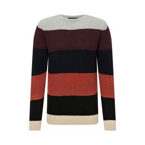 Trendyol Pullover  šedá / béžová / rezavě červená / pueblo / černá