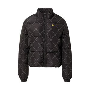 Lyle & Scott Přechodná bunda 'Argyle'  černá / bílá / žlutá