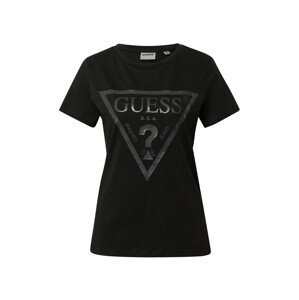 GUESS Funkční tričko 'ADELE'  černá / tmavě šedá