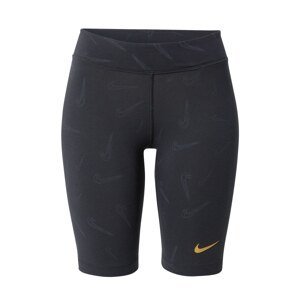 Nike Sportswear Legíny  černá / zlatě žlutá / kámen