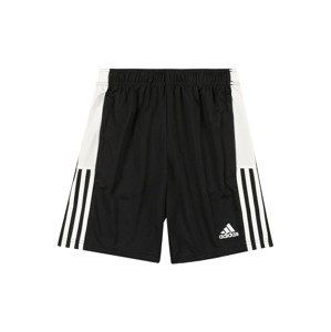 ADIDAS PERFORMANCE Sportovní kalhoty  černá / bílá