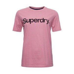 Superdry Tričko  pink / černá