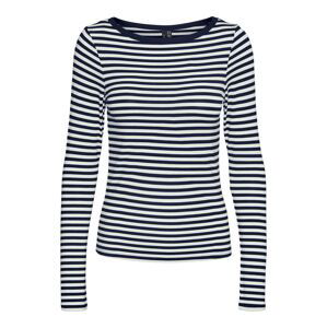 VERO MODA Tričko 'Annika'  marine modrá / bílá