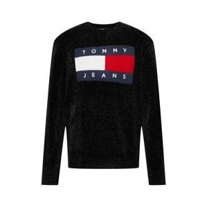 Tommy Jeans Svetr 'Intarsia'  námořnická modř / červená / černá / bílá