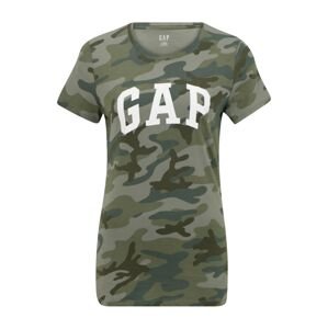 Gap Tall Tričko  zelená / khaki / olivová / bílá