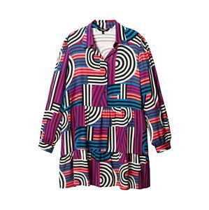 Desigual Košilové šaty 'FULL STUDIO'  bílá / černá / světlemodrá / pink / tmavě modrá