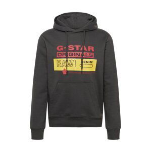 G-Star RAW Mikina 'Originals'  černá / červená / žlutá