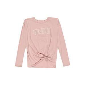 Abercrombie & Fitch Tričko  pastelově růžová / bílá