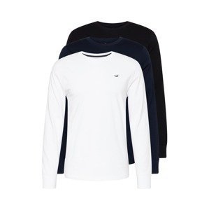 HOLLISTER Shirt  bílá / námořnická modř / černá