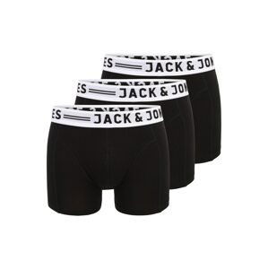 JACK & JONES Boxerky 'SENSE'  černá / bílá