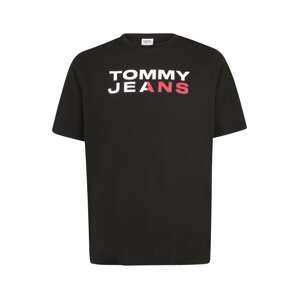 Tommy Jeans Plus Tričko  černá / bílá / červená
