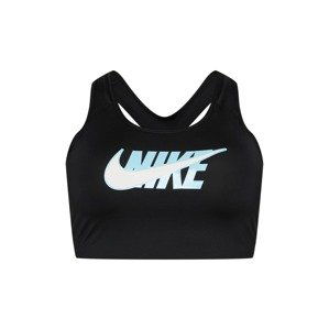 NIKE Sportovní podprsenka  černá / světlemodrá / bílá