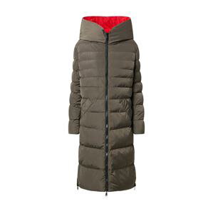RINO & PELLE Zimní kabát  khaki / ohnivá červená