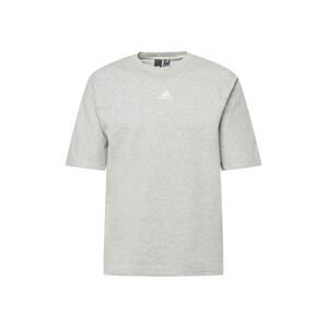 ADIDAS PERFORMANCE Funkční tričko  šedý melír / bílá