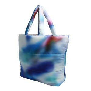 WEEKDAY Nákupní taška 'Haley'  modrá / světlemodrá / lososová / bílá