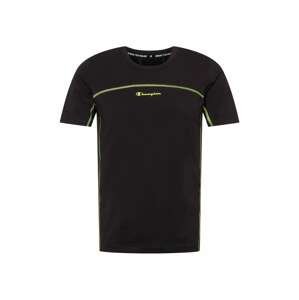 Champion Authentic Athletic Apparel Funkční tričko  černá / svítivě žlutá