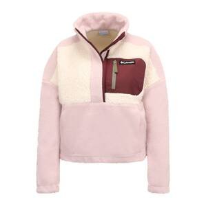 COLUMBIA Sportovní svetr  růžová / bordó / barva bílé vlny