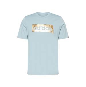 ADIDAS PERFORMANCE Funkční tričko  světlemodrá / zlatá