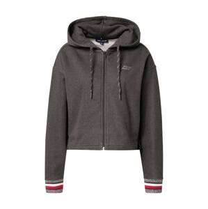 TOMMY HILFIGER Mikina  tmavě šedá / červená / bílá