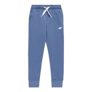 4F Sportovní kalhoty  kouřově modrá / bílá