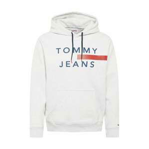 Tommy Jeans Mikina  modrá / světle šedá / červená