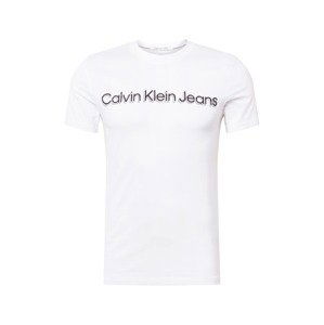 Calvin Klein Jeans Tričko  šedá / černá / bílá