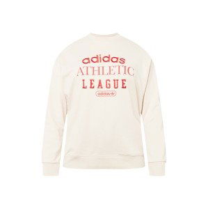 ADIDAS ORIGINALS Mikina  pastelově červená / přírodní bílá