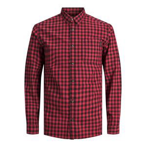 JACK & JONES Košile  červená / černá / tmavě červená