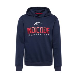 INDICODE JEANS Mikina 'Ewald'  námořnická modř / bílá / červená