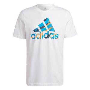 ADIDAS PERFORMANCE Funkční tričko  bílá / nebeská modř / tmavě modrá / oranžová