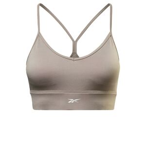 Reebok Sport Sportovní podprsenka  šedobéžová / bílá