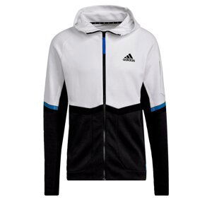 ADIDAS PERFORMANCE Sportovní mikina s kapucí  bílá / černá / královská modrá