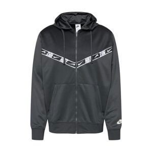 Nike Sportswear Mikina s kapucí  černá / bílá