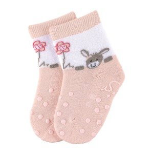 STERNTALER Ponožky 'Emmi'  šedá / růžová / pitaya / bílá