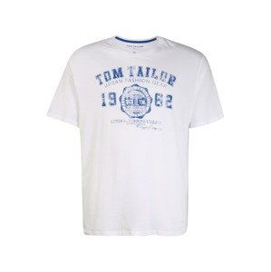 TOM TAILOR Men + Tričko  modrá / bílá