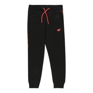 4F Sportovní kalhoty  černá / světle červená