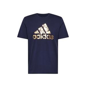 ADIDAS PERFORMANCE Funkční tričko  námořnická modř / zlatá