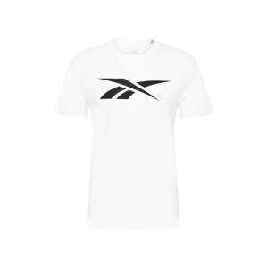 Reebok Sport Funkční tričko 'Vector'  černá / bílá