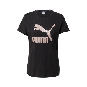 PUMA Tričko  růžově zlatá / černá