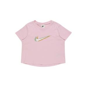 Nike Sportswear Tričko  zlatá / šedá / růžová / bílá