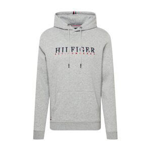 TOMMY HILFIGER Mikina  noční modrá / červená / šedý melír