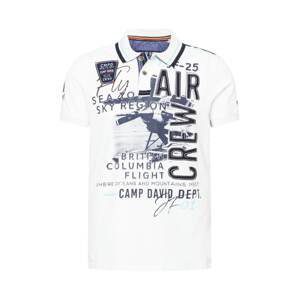 CAMP DAVID Tričko  bílá / marine modrá