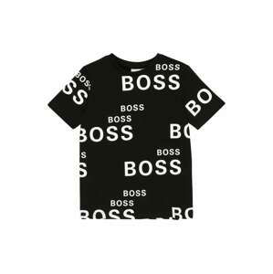 BOSS Kidswear Tričko  černá / bílá